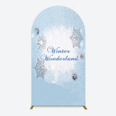 Lofaris Blue White Glitter Winter Wonderland Arch Backdrop